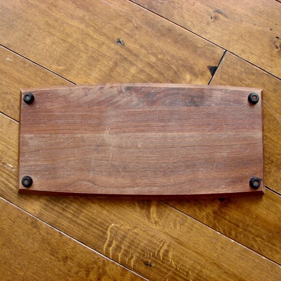 Vintage MCM Wood Charcuterie Cheese Serving Tray Georges Briard Mushroom - Picture 6 of 6